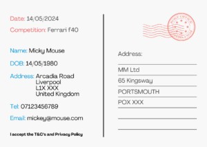 Example of postcard entry